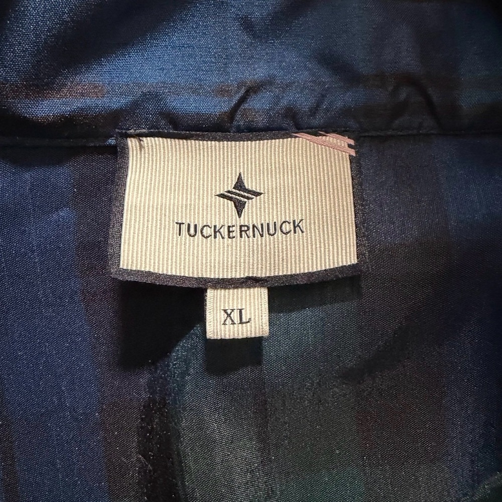 Tuckernuck Green and Blue Blackwatch Plaid French Cuff Celine Blouse Top XL - Picture 8 of 8